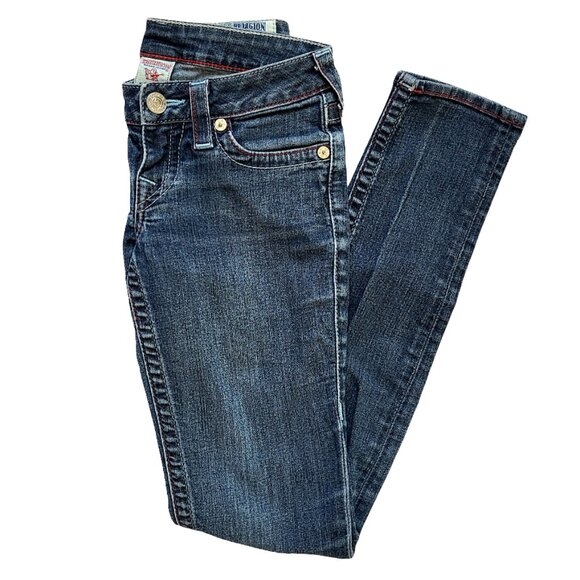 True Religion Womens Skinny Jeans 26 Blue Denim Low Rise Classic Transitional - Picture 1 of 11